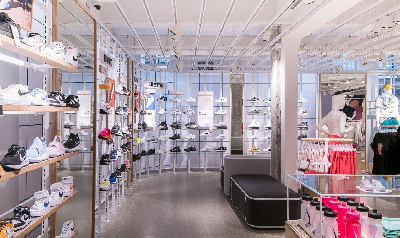 Interieur van Nike Store Haarlem